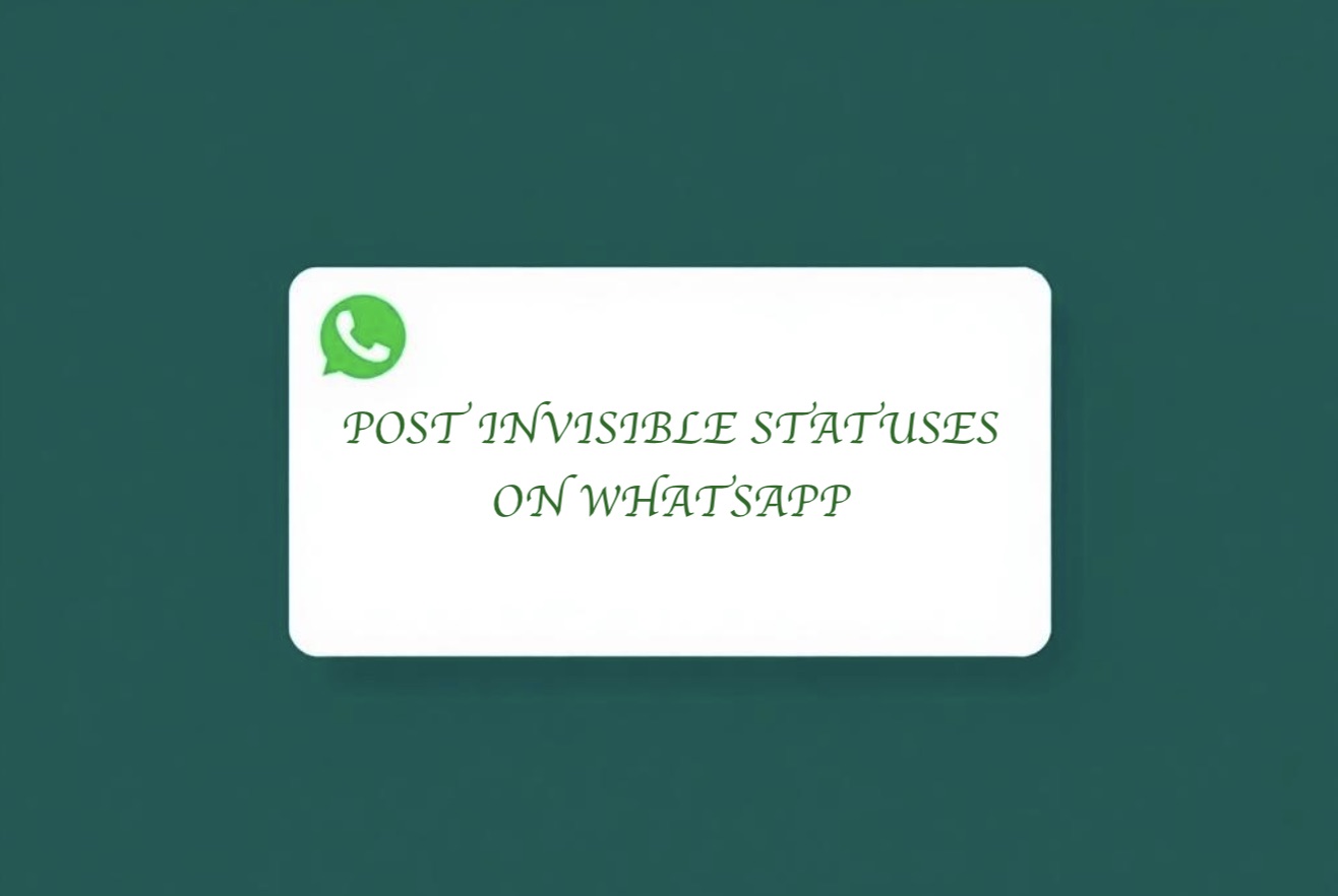 How to post a blank or hidden status on WhatsApp